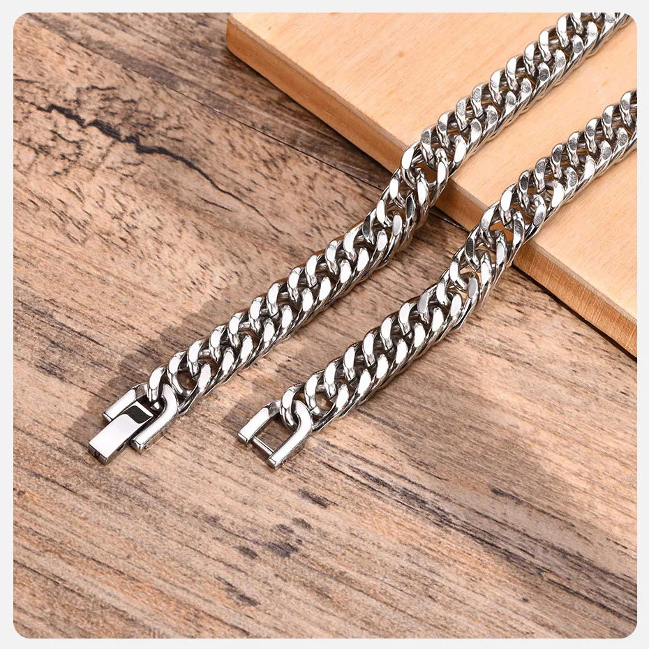8mm Chunky Cuban Link Chain Necklace