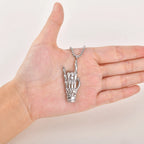Rock Hand Gesture Pendant Necklace