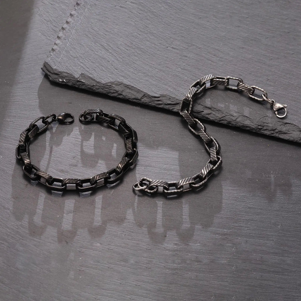 Chunky Rectangle Links Chain Bracelet