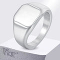 Brushed Square Signet Ring