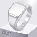 Brushed Square Signet Ring