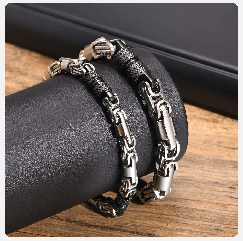 Black Byzantine Chain Bracelet