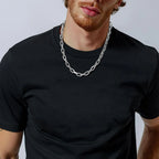 Chunky Rectangular Chain Choker Necklace