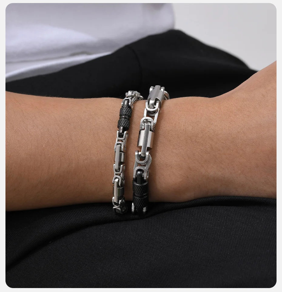 Black Byzantine Chain Bracelet