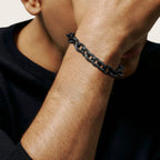 Matte Black Rolo Chain Bracelet