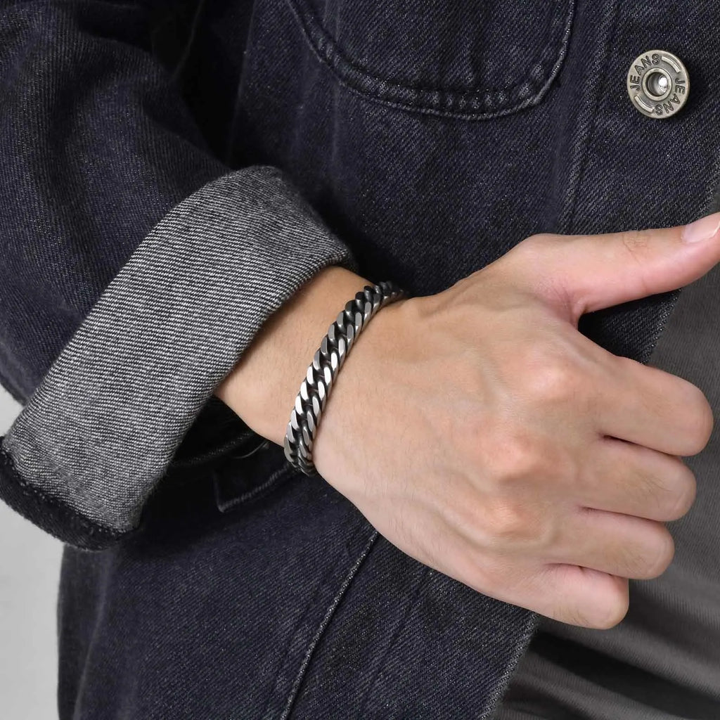 Retro Curb Dome Chain Bracelet