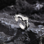 Lava Texture Open Adjustable Ring