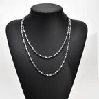 Mobius Twisted Bar Link Chain Necklace
