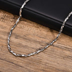 Mobius Twisted Bar Link Chain Necklace