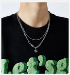 Black Star Double Chain Choker