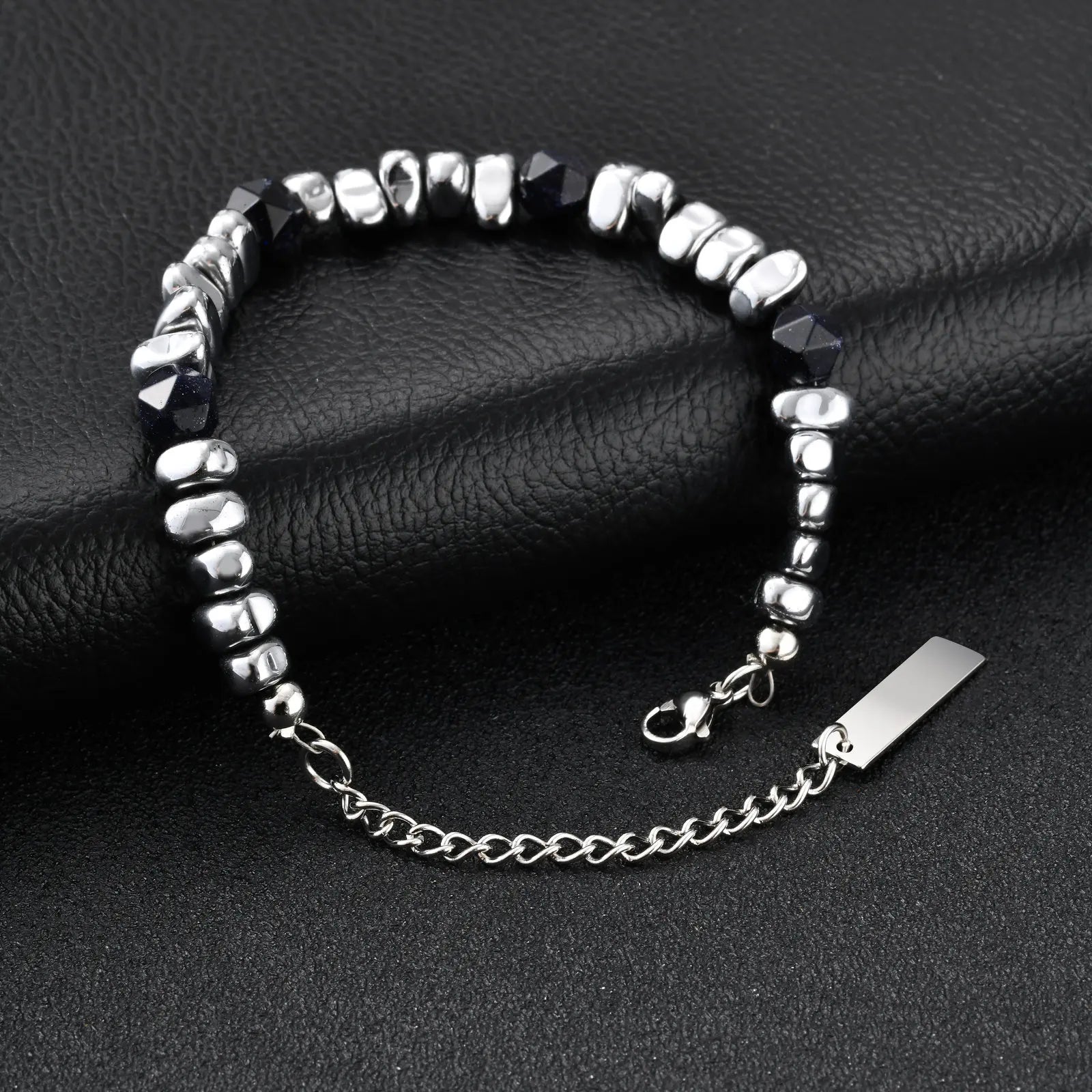 Gallstone Beaded Chain Bracelet