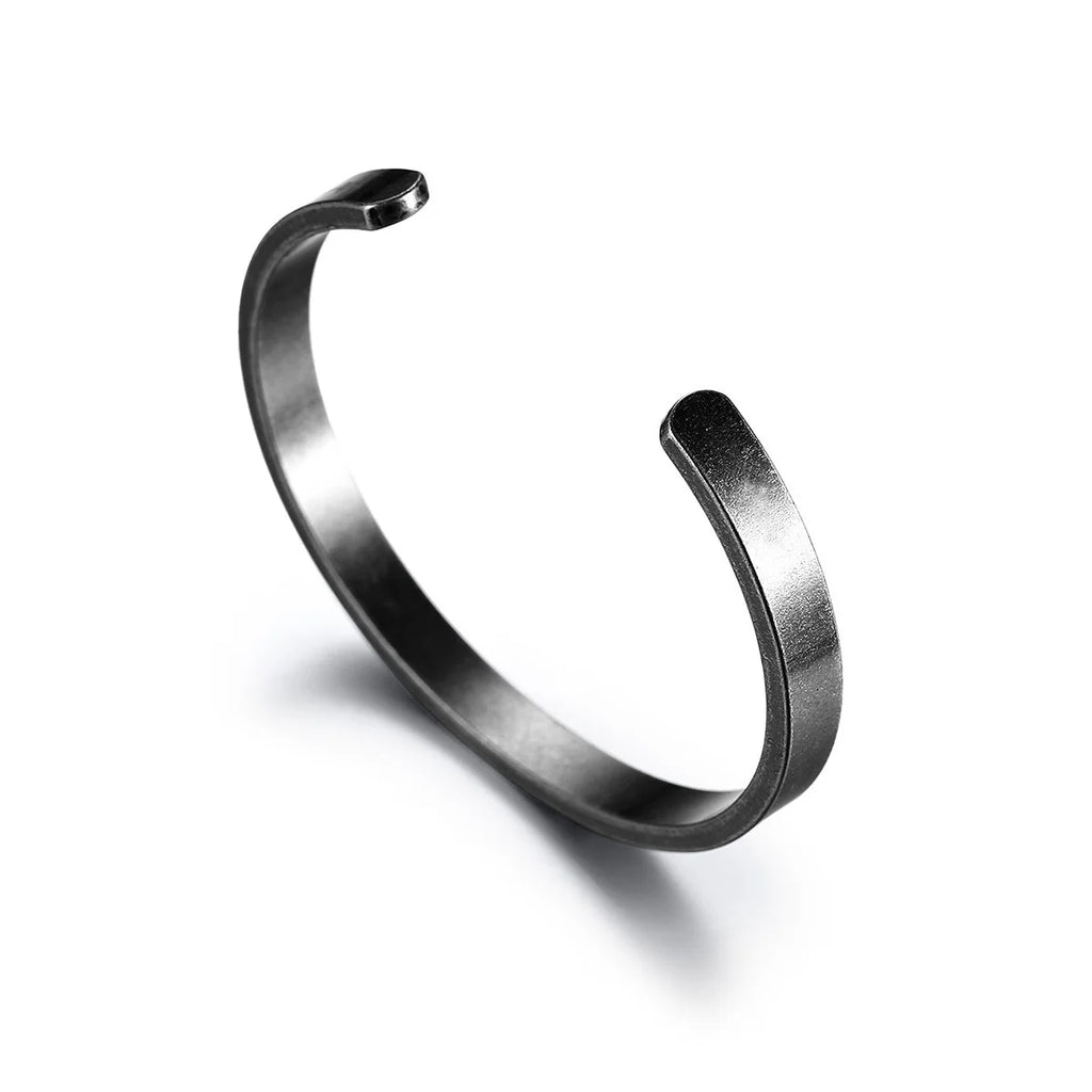 Oxidised Open Cuff Bangle Bracelet