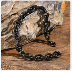 Matte Black Rolo Chain Bracelet
