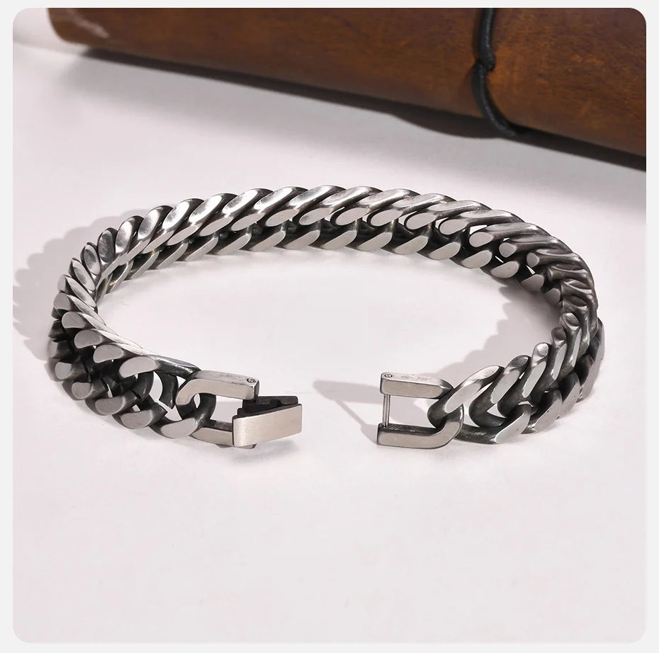 Retro Curb Dome Chain Bracelet