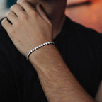 Black Zirconia Box Chain Bracelet