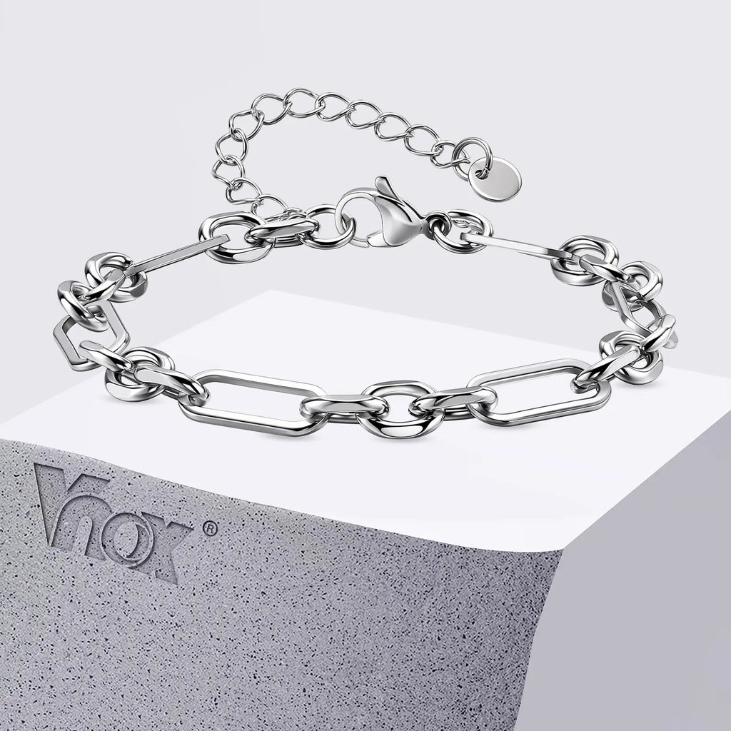 Rectangle Links Curb Chain Bracelet