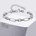 Rectangle Links Curb Chain Bracelet