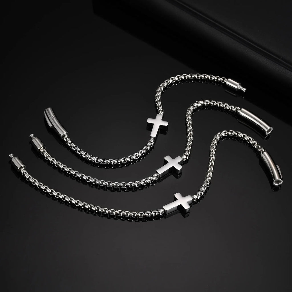Cross Box Chain Bracelet