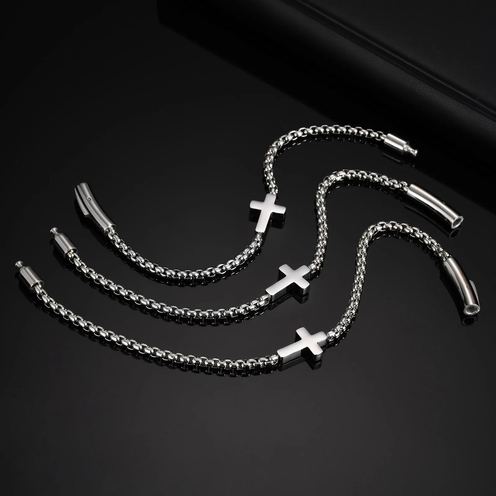 Cross Box Chain Bracelet