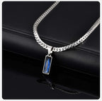 Square Stone Pendant Necklace