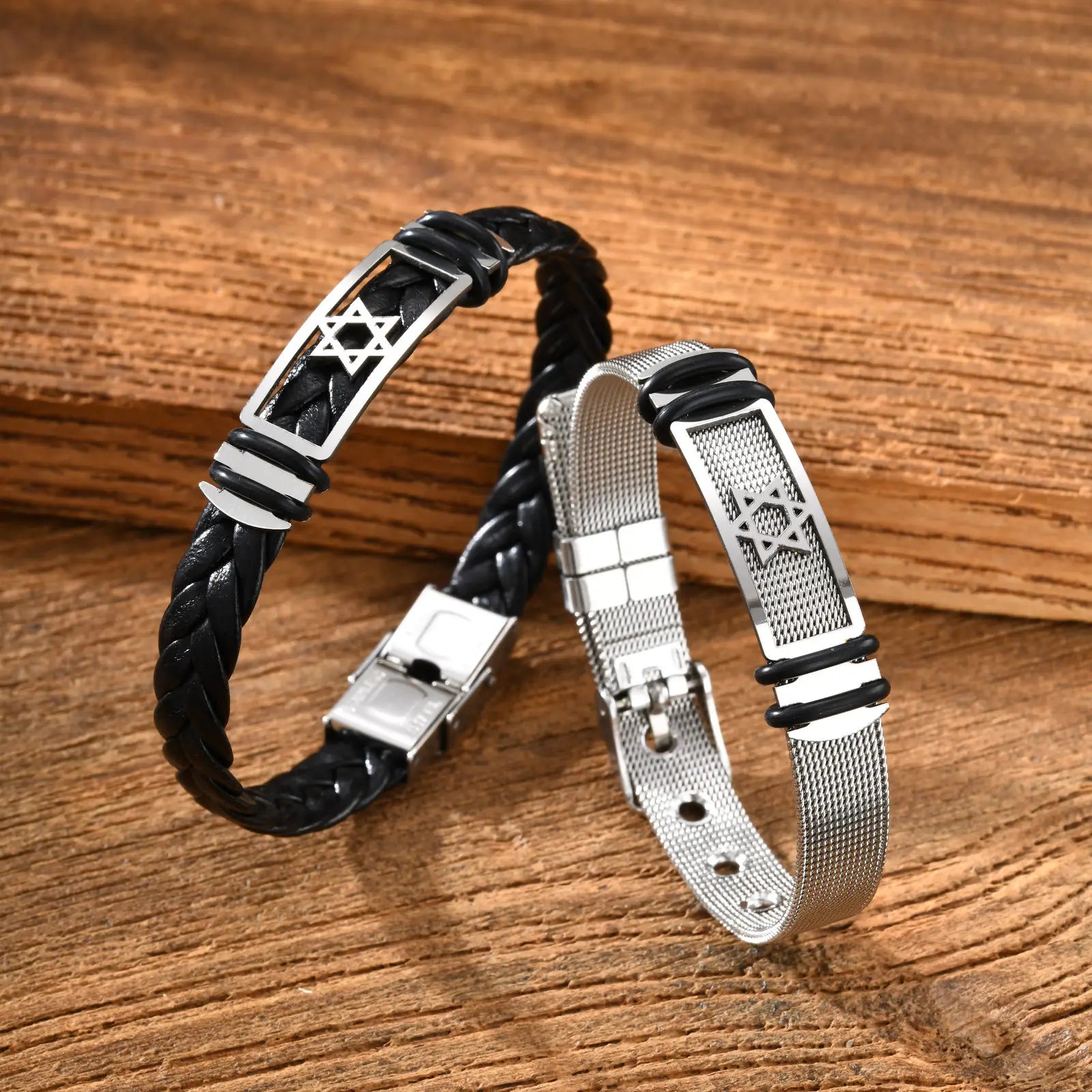 Hexagram Mesh Bangle Bracelet