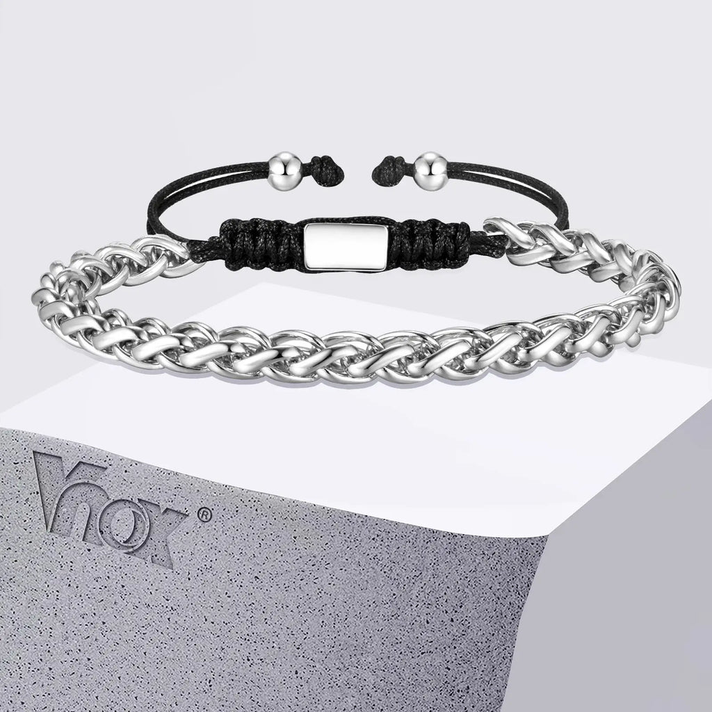 Basket Weave Box Chain Bracelet