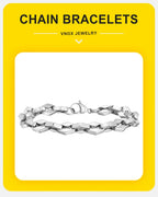 Rhombus Geometric Link Chain Bracelet