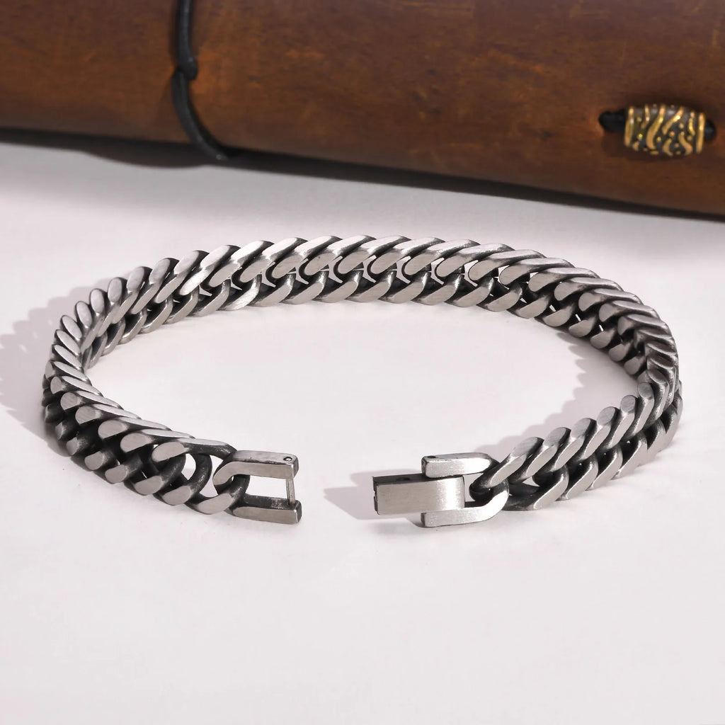Retro Curb Dome Chain Bracelet