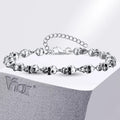 Full Skull Link Chain Bracelet