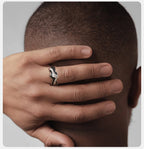 Lava Texture Open Adjustable Ring