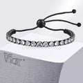 Black Zirconia Box Chain Bracelet