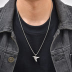 Hummingbird Pendant Box Chain Necklace