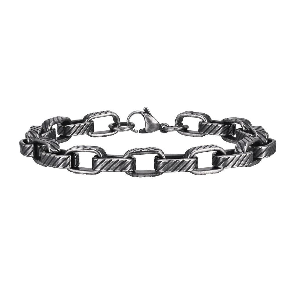 Chunky Rectangle Links Chain Bracelet