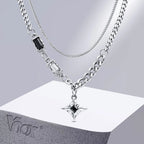 Black Star Double Chain Choker