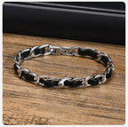 Black Cuban Link Chain Bracelet