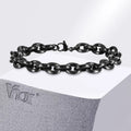 Matte Black Rolo Chain Bracelet