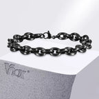 Matte Black Rolo Chain Bracelet