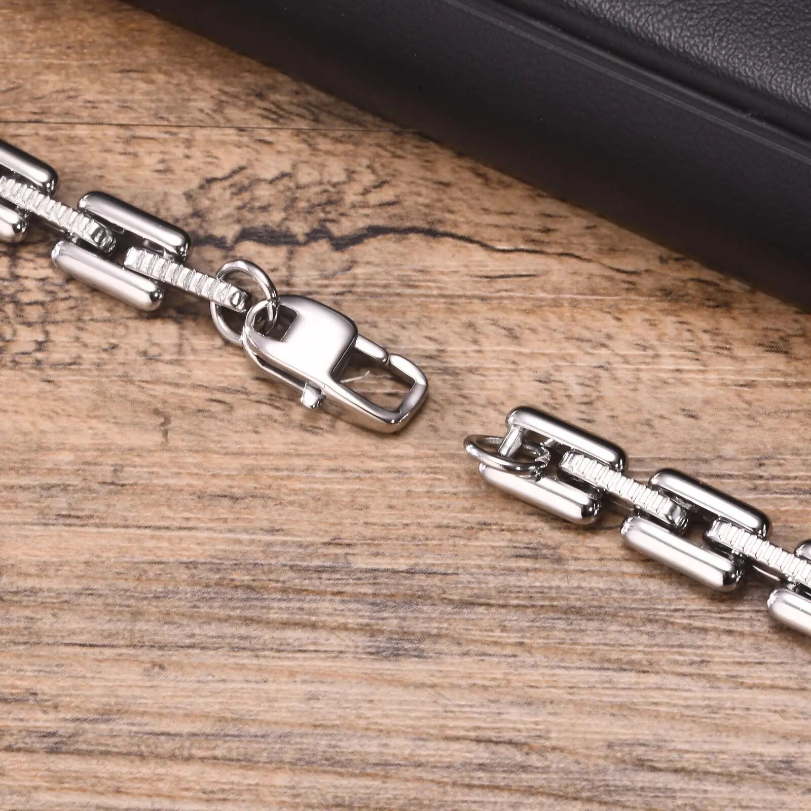Heavy Handmade Rectangle Chain Bracelet