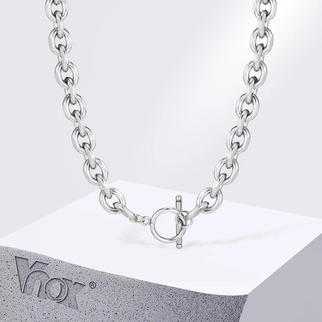 9mm Chunky Rolo Chain Necklace