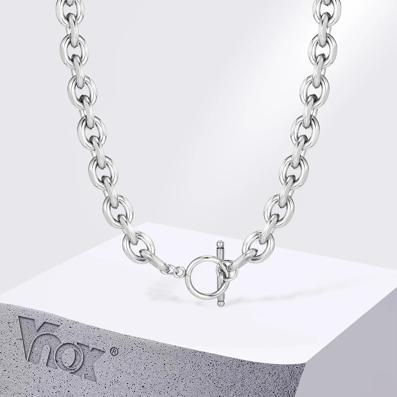 9mm Chunky Rolo Chain Necklace