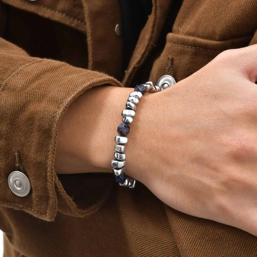 Gallstone Beaded Chain Bracelet