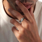 Lava Texture Open Adjustable Ring