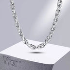 Bold Twisted Link Chain Necklace