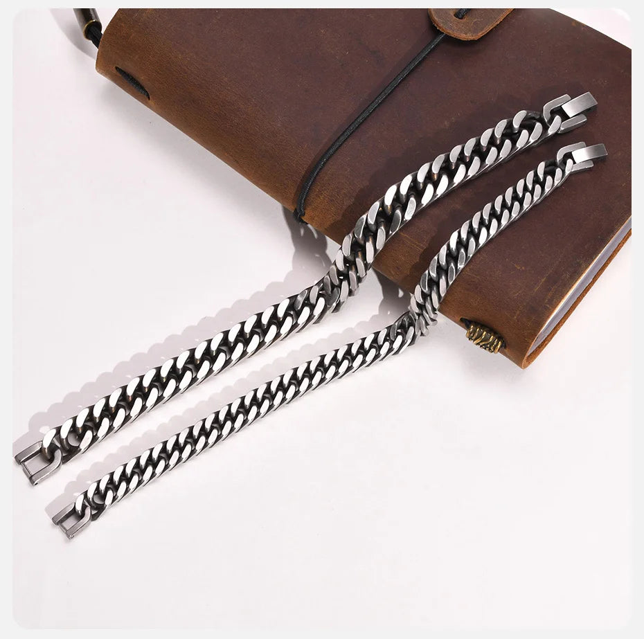 Retro Curb Dome Chain Bracelet