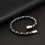 Black Rope Box Chain Magnetic Bracelet