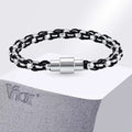 Black Rope Box Chain Magnetic Bracelet
