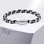 Black Rope Box Chain Magnetic Bracelet