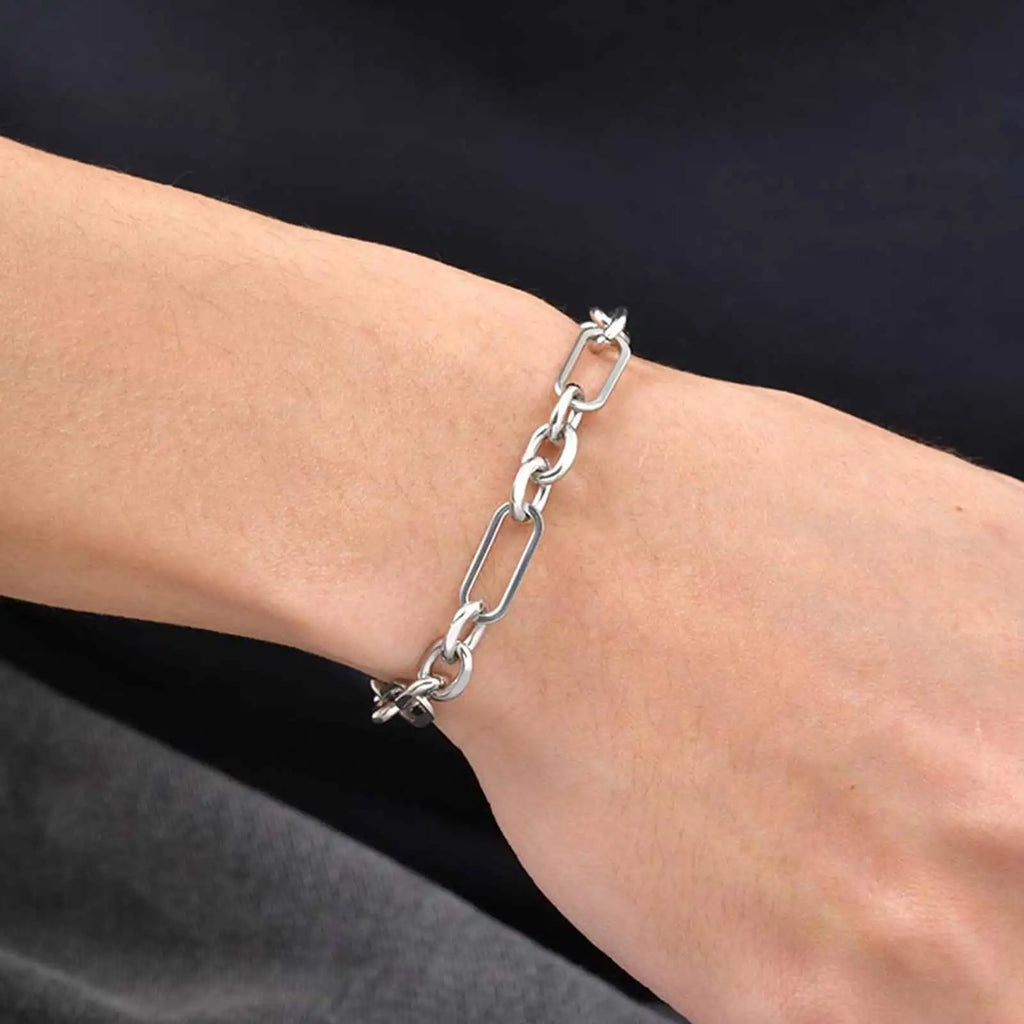 Rectangle Links Curb Chain Bracelet