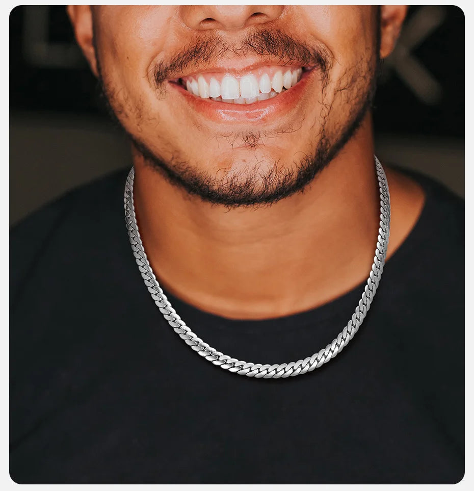 5.7mm Flat Cuban Link Chain Necklace