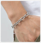 Handcrafted Steel Link Chain Bracelet